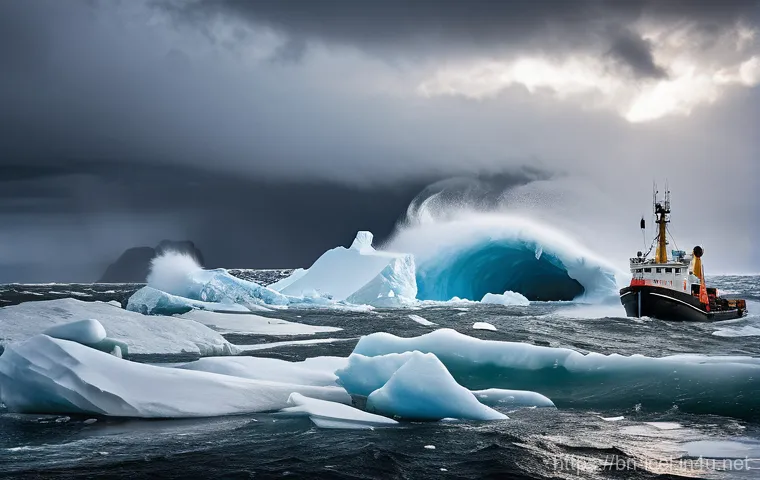 아이슬란드 해양 사고 사례 - **Prompt 1: The Resilient Trawler and Its Crew Against the Icy Sea**
    "A rugged Icelandic fishing...