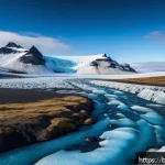 Home 22 아이슬란드의 국립공원 - A breathtaking panoramic view of Iceland’s glacier-covered mountain range under a clear blue sky, sh...